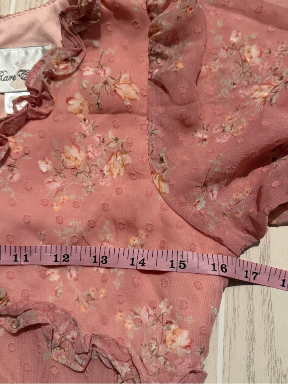 Rare Editions‎ Pink Floral Dress Girls 16 Ruffle Tiered Chiffon Necklace NWT - Picture 4 of 16